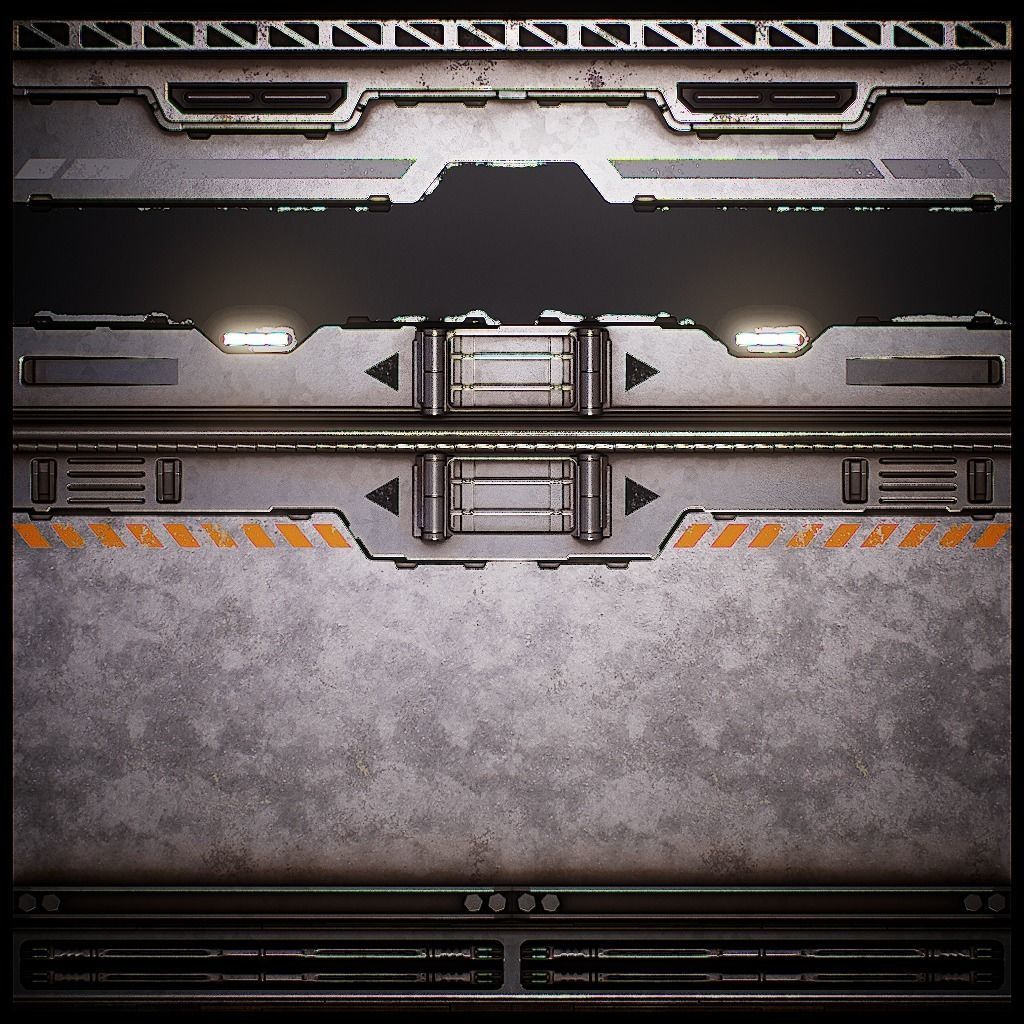 PBR Sci-Fi Texture Pack 02 Low-poly 3D model_8