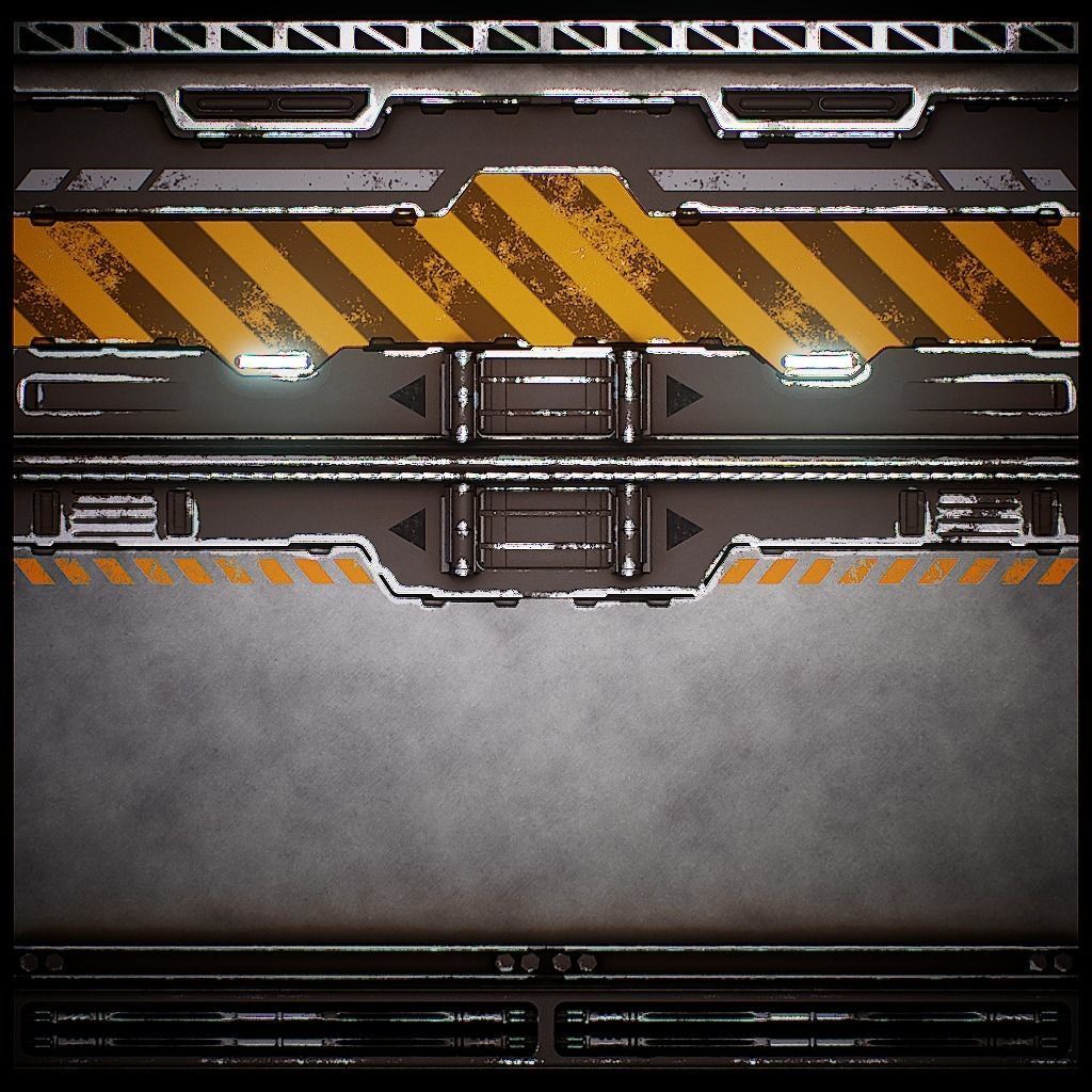 PBR Sci-Fi Texture Pack 02 Low-poly 3D model_2