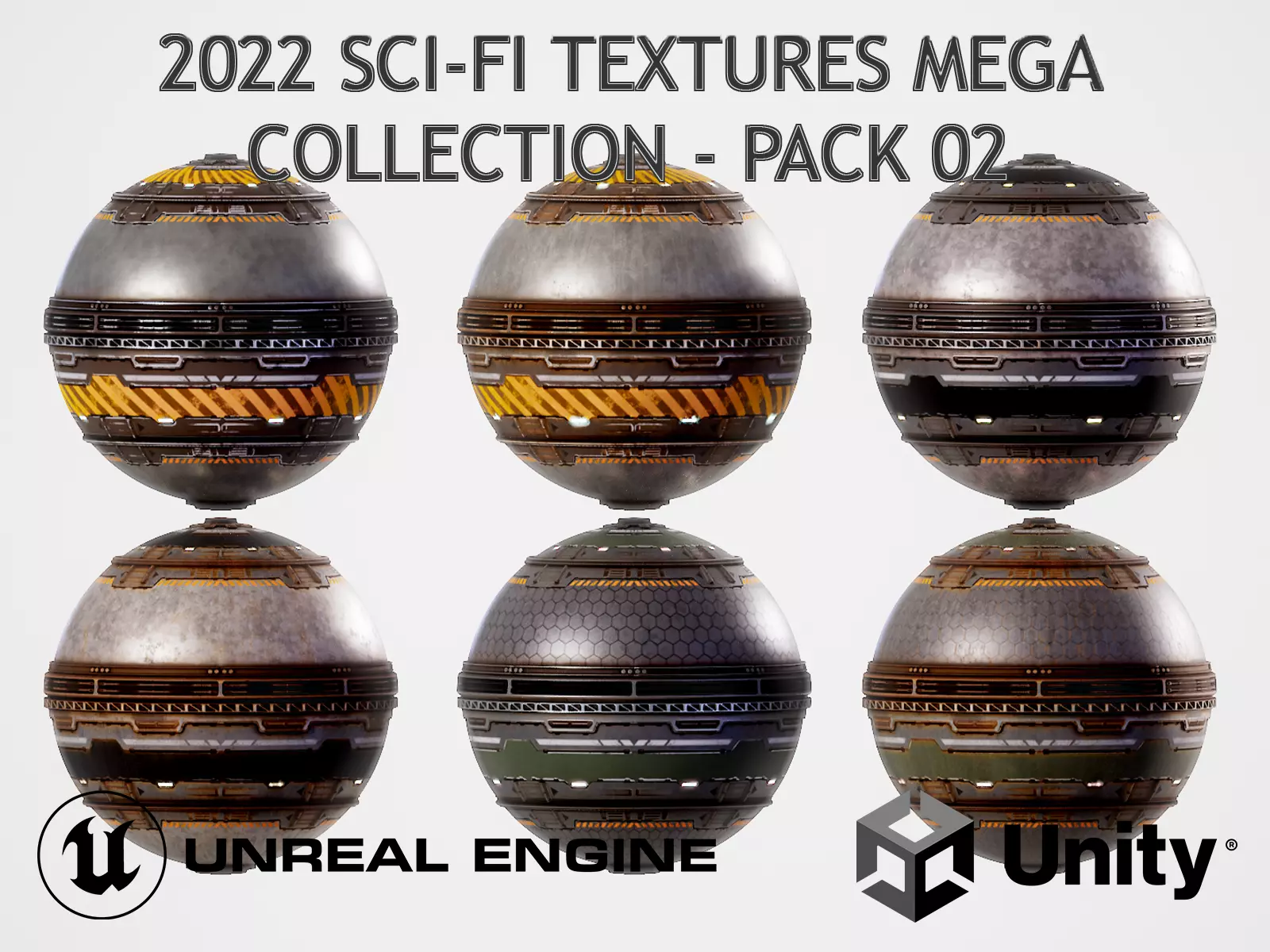 PBR Sci-Fi Texture Pack 02 Low-poly 3D model_0