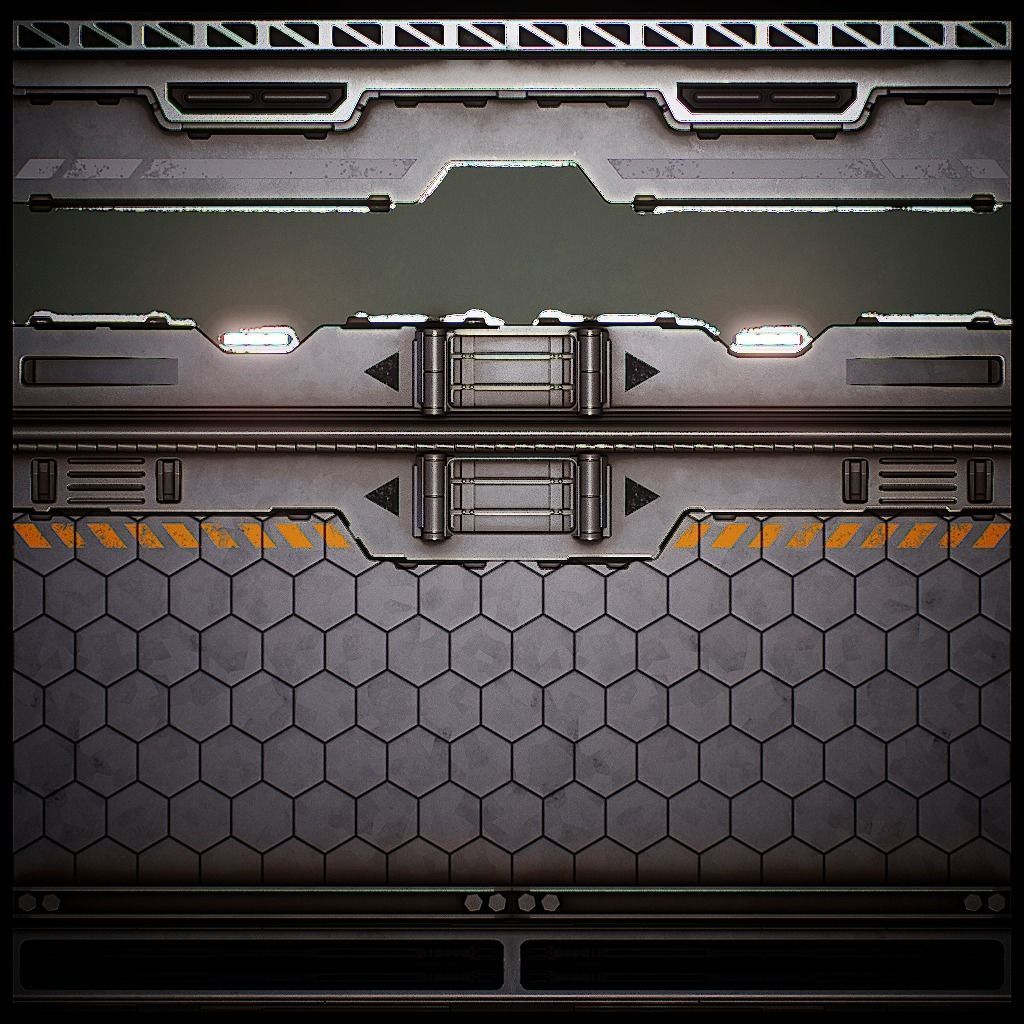 PBR Sci-Fi Texture Pack 02 Low-poly 3D model_14