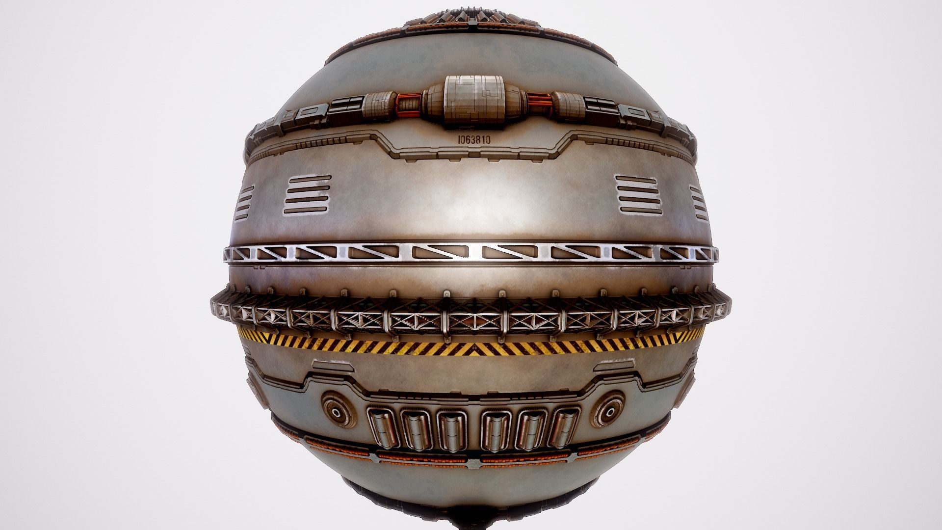 PBR Sci-Fi Texture Pack 03 Low-poly 3D model_1