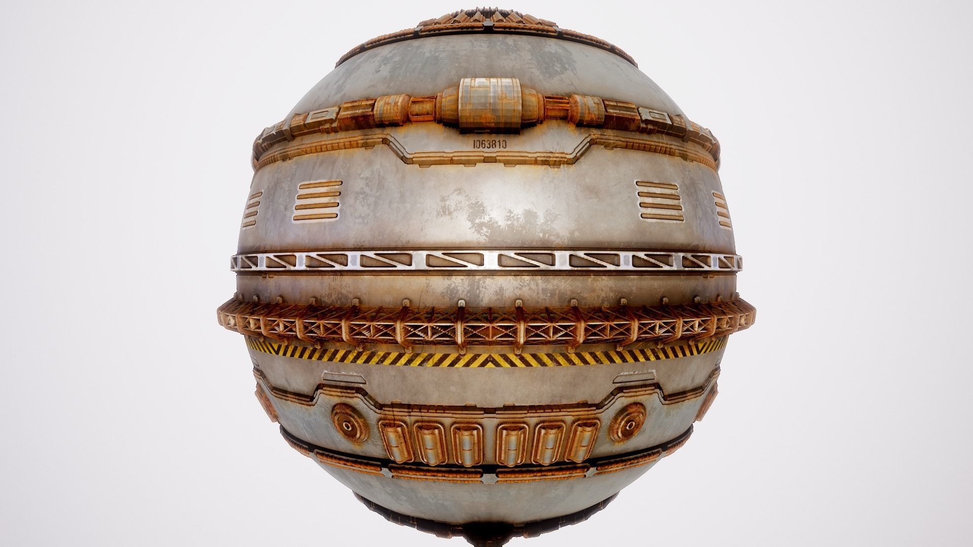 PBR Sci-Fi Texture Pack 03 Low-poly 3D model_4