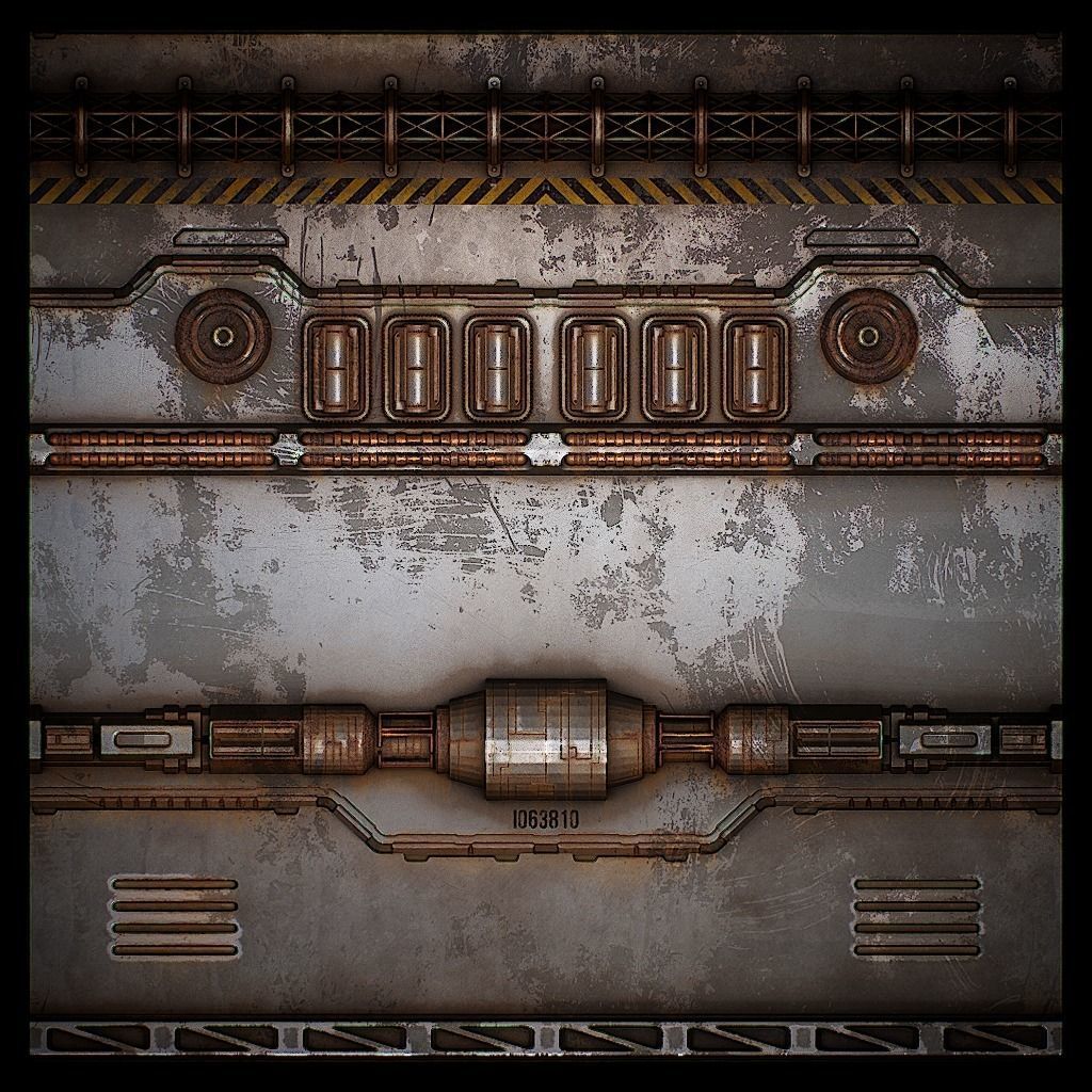 PBR Sci-Fi Texture Pack 03 Low-poly 3D model_5