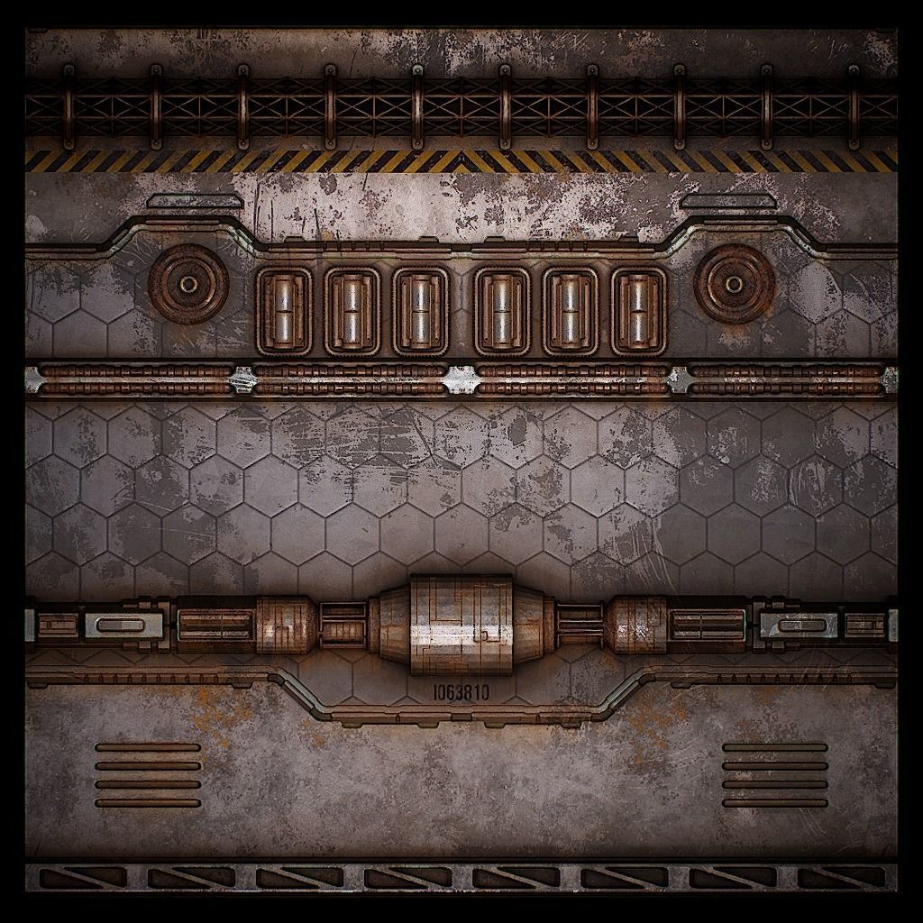 PBR Sci-Fi Texture Pack 03 Low-poly 3D model_17