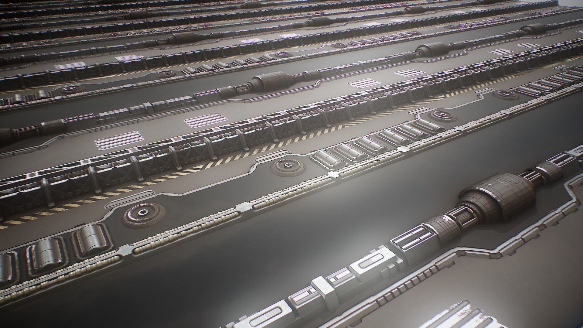 PBR Sci-Fi Texture Pack 03 Low-poly 3D model_9