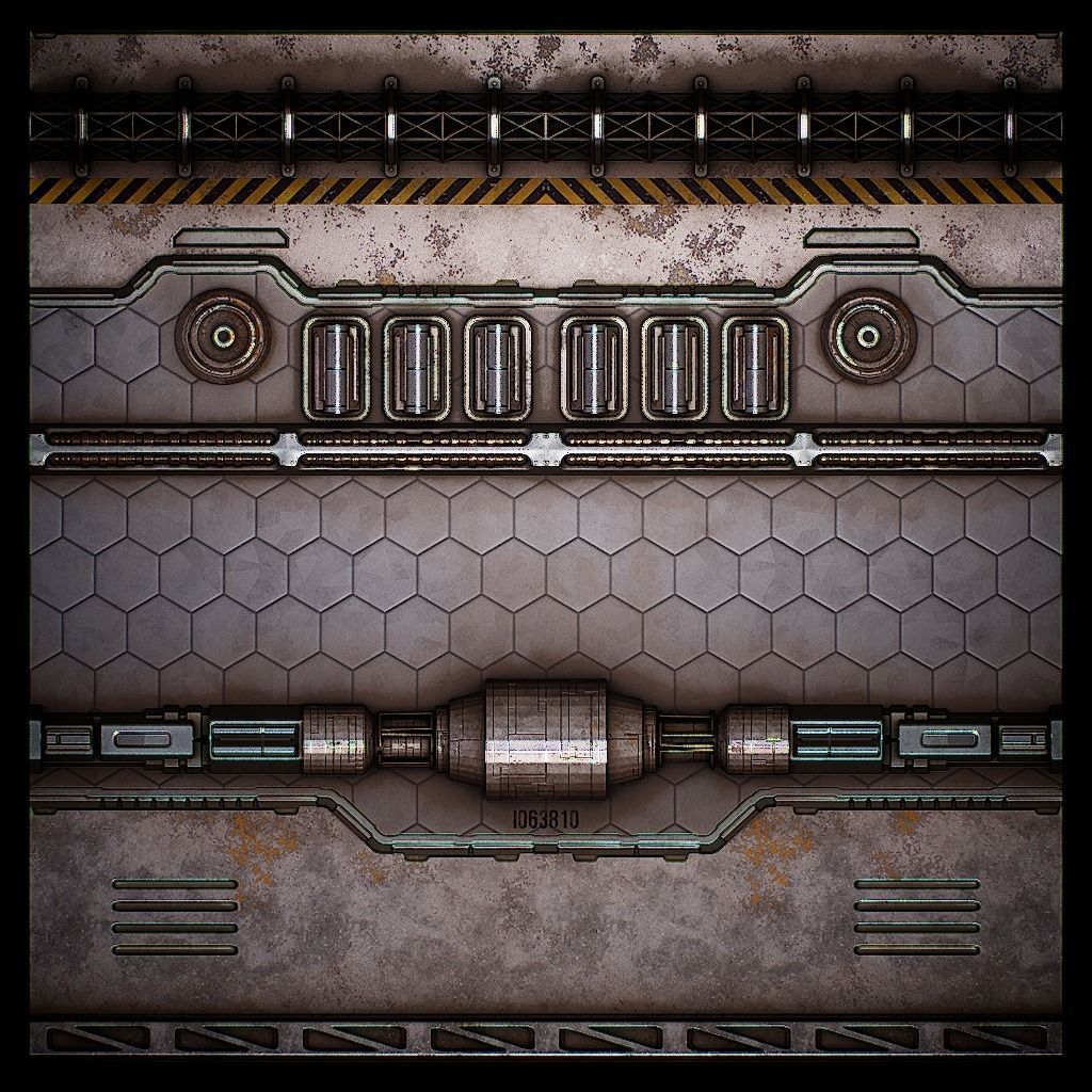 PBR Sci-Fi Texture Pack 03 Low-poly 3D model_14
