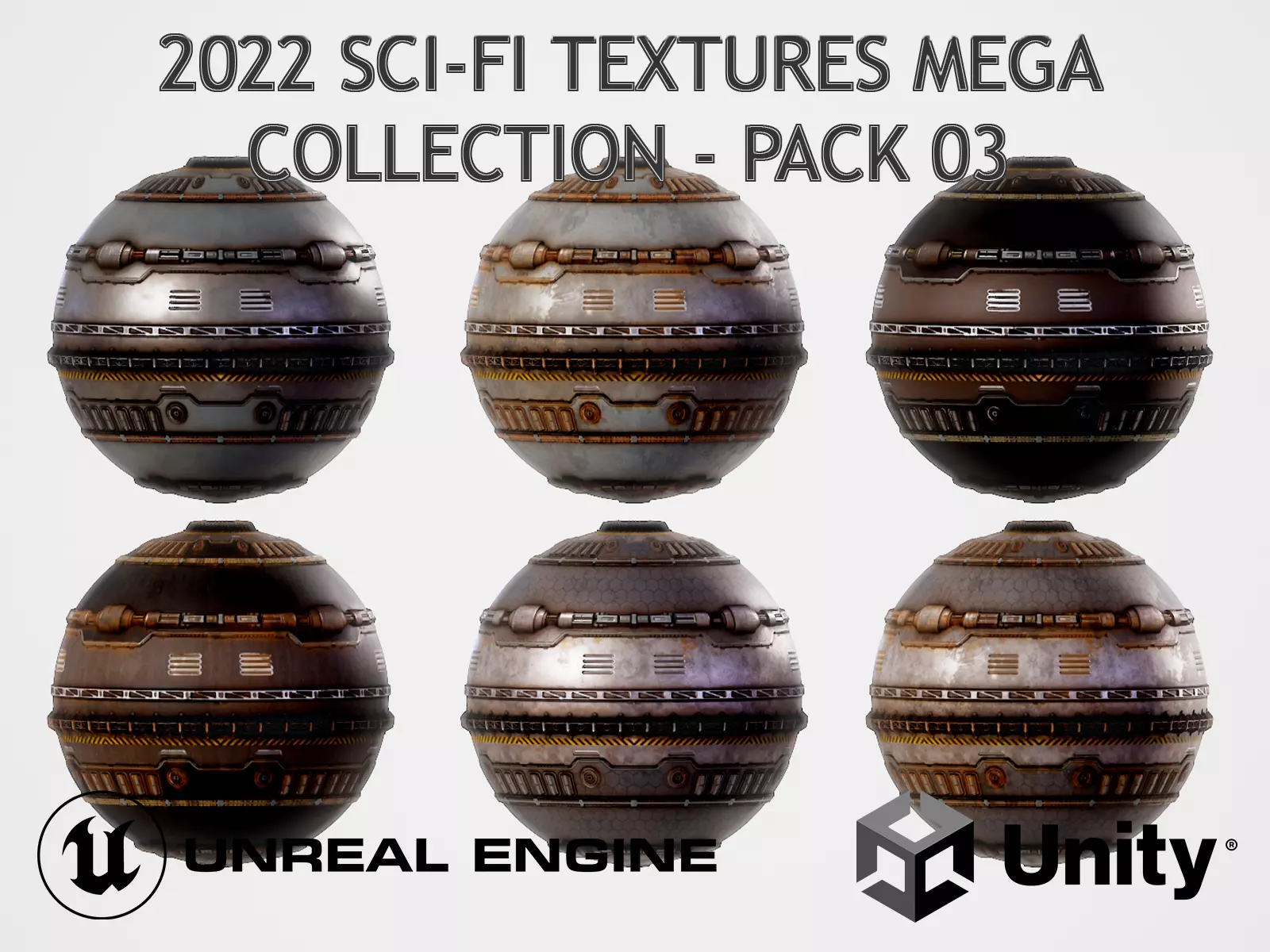 PBR Sci-Fi Texture Pack 03 Low-poly 3D model_0