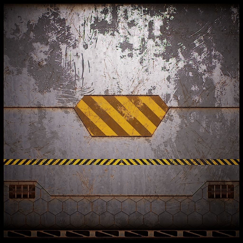 PBR Sci-Fi Texture Pack 04 Low-poly 3D model_11