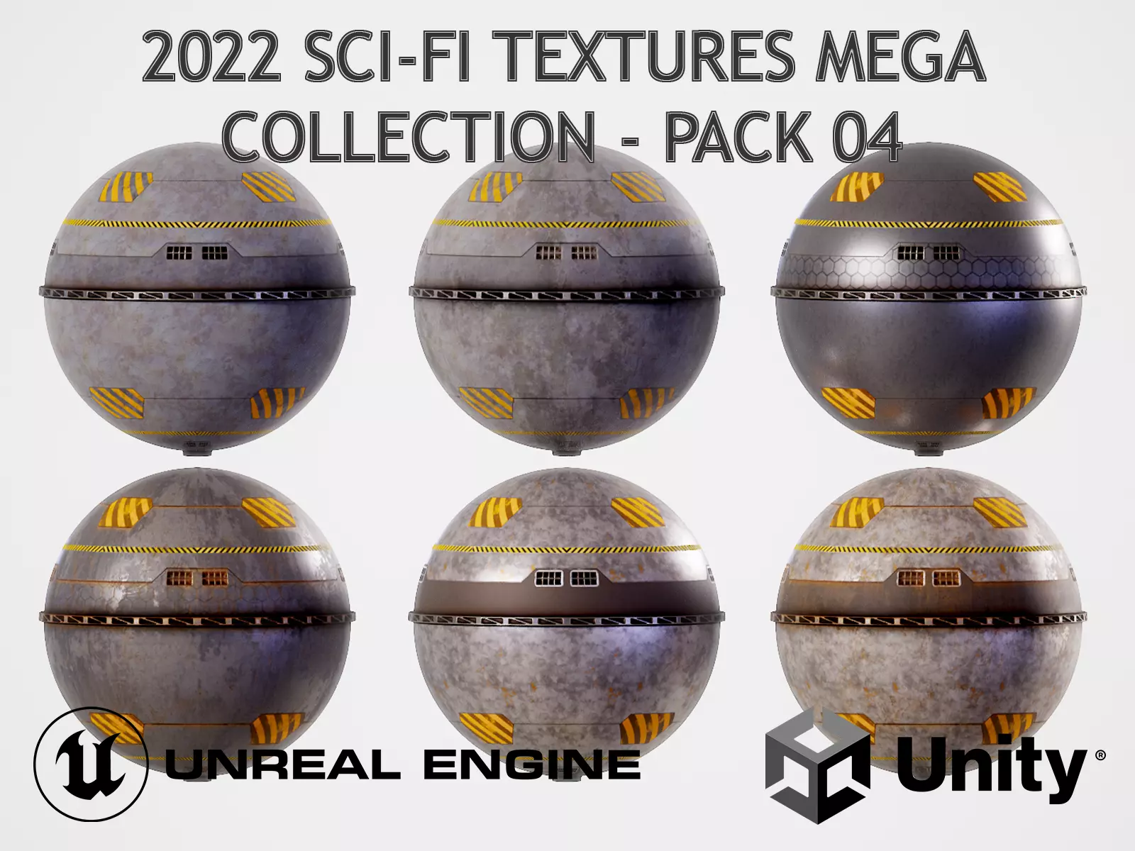 PBR Sci-Fi Texture Pack 04 Low-poly 3D model_0