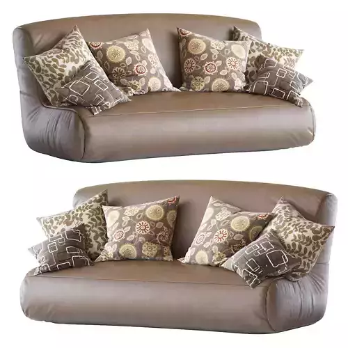 Leather Bean Bag Sofa N11 3D model