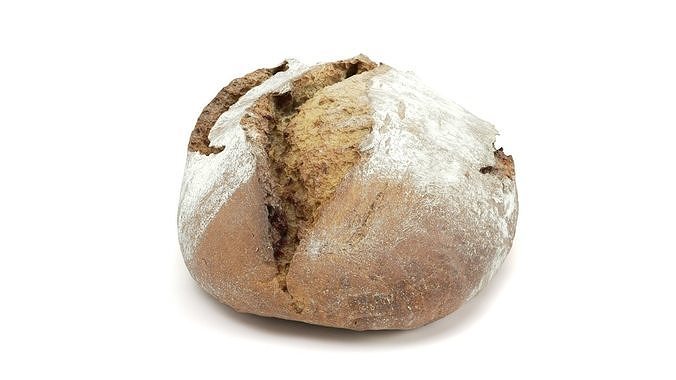 Baked Wheat Bread 3D model 5