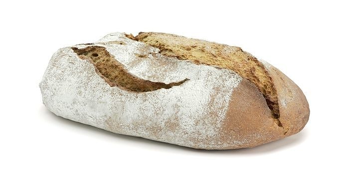 Baked Wheat Bread 3D model 4