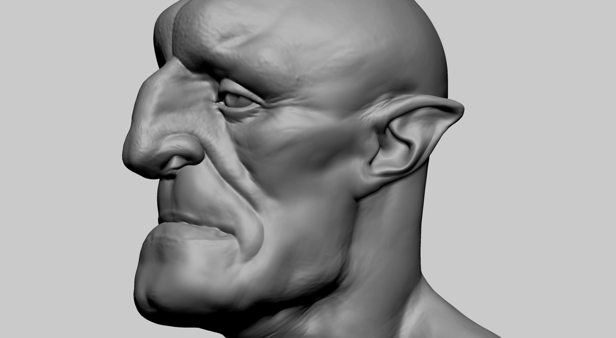 Creature Head J 3D model_9