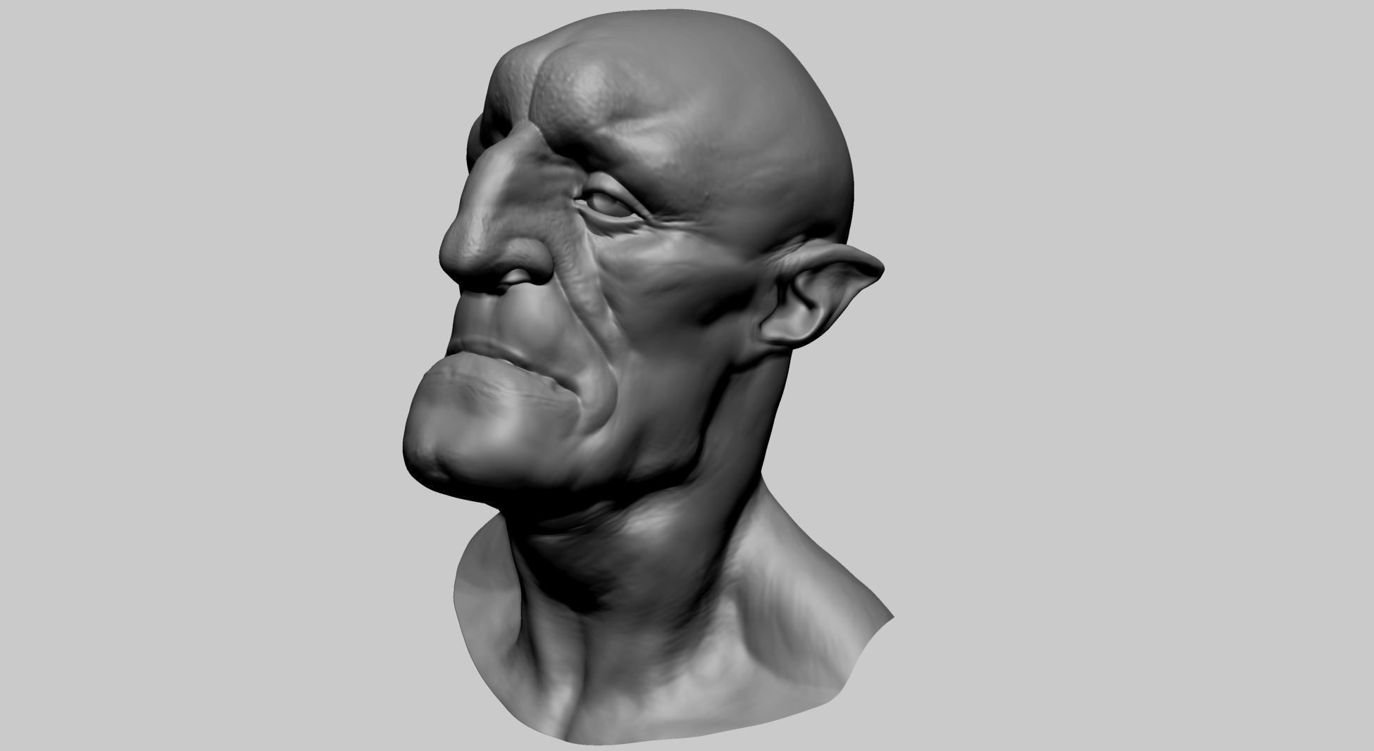 Creature Head J 3D model_6