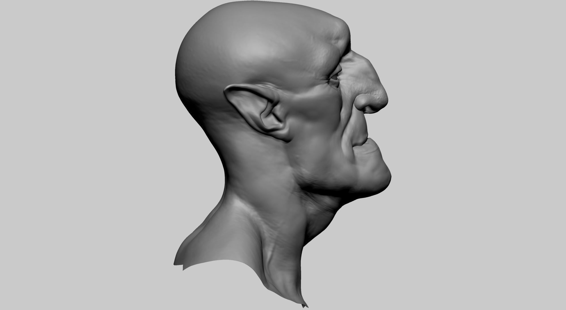 Creature Head J 3D model_1
