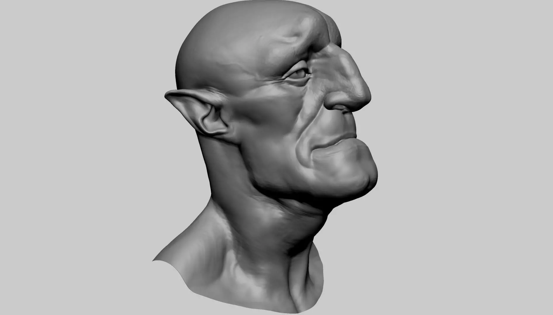 Creature Head J 3D model_0