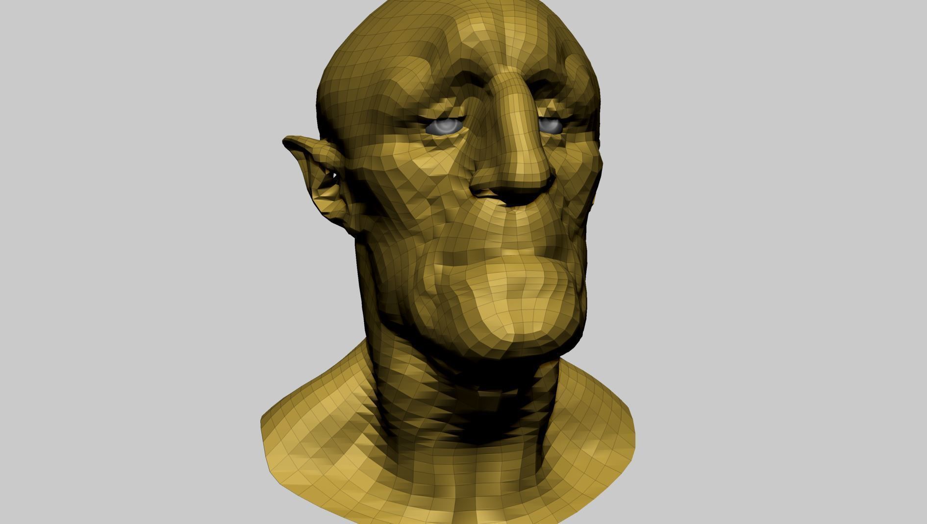 Creature Head J 3D model_10