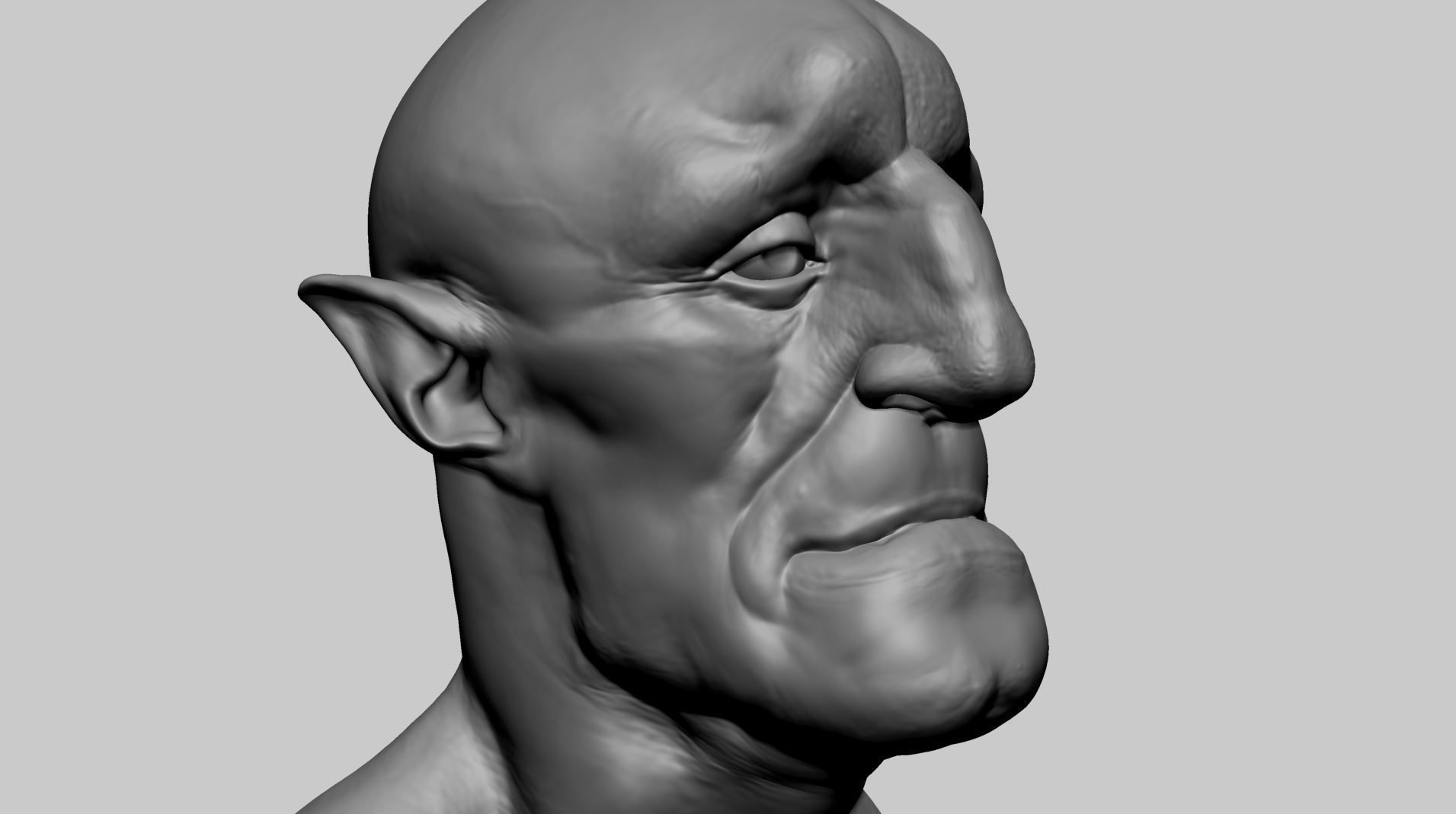 Creature Head J 3D model_8