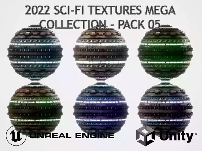 PBR Sci-Fi Texture Pack 05 Low-poly 3D model