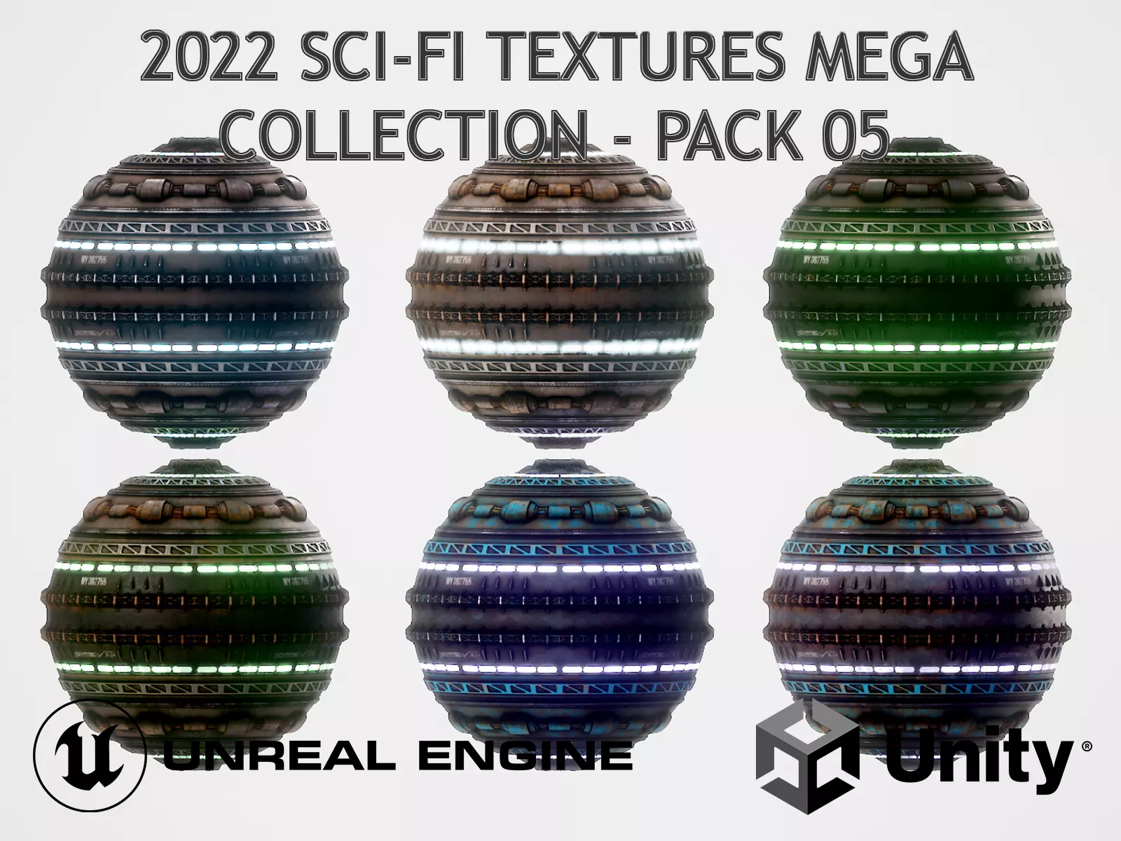 PBR Sci-Fi Texture Pack 05 Low-poly 3D model_0