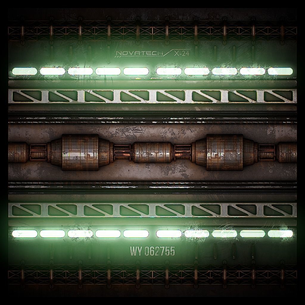 PBR Sci-Fi Texture Pack 05 Low-poly 3D model_11