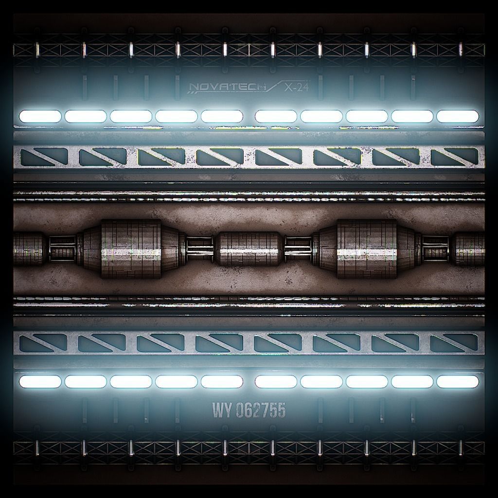 PBR Sci-Fi Texture Pack 05 Low-poly 3D model_2