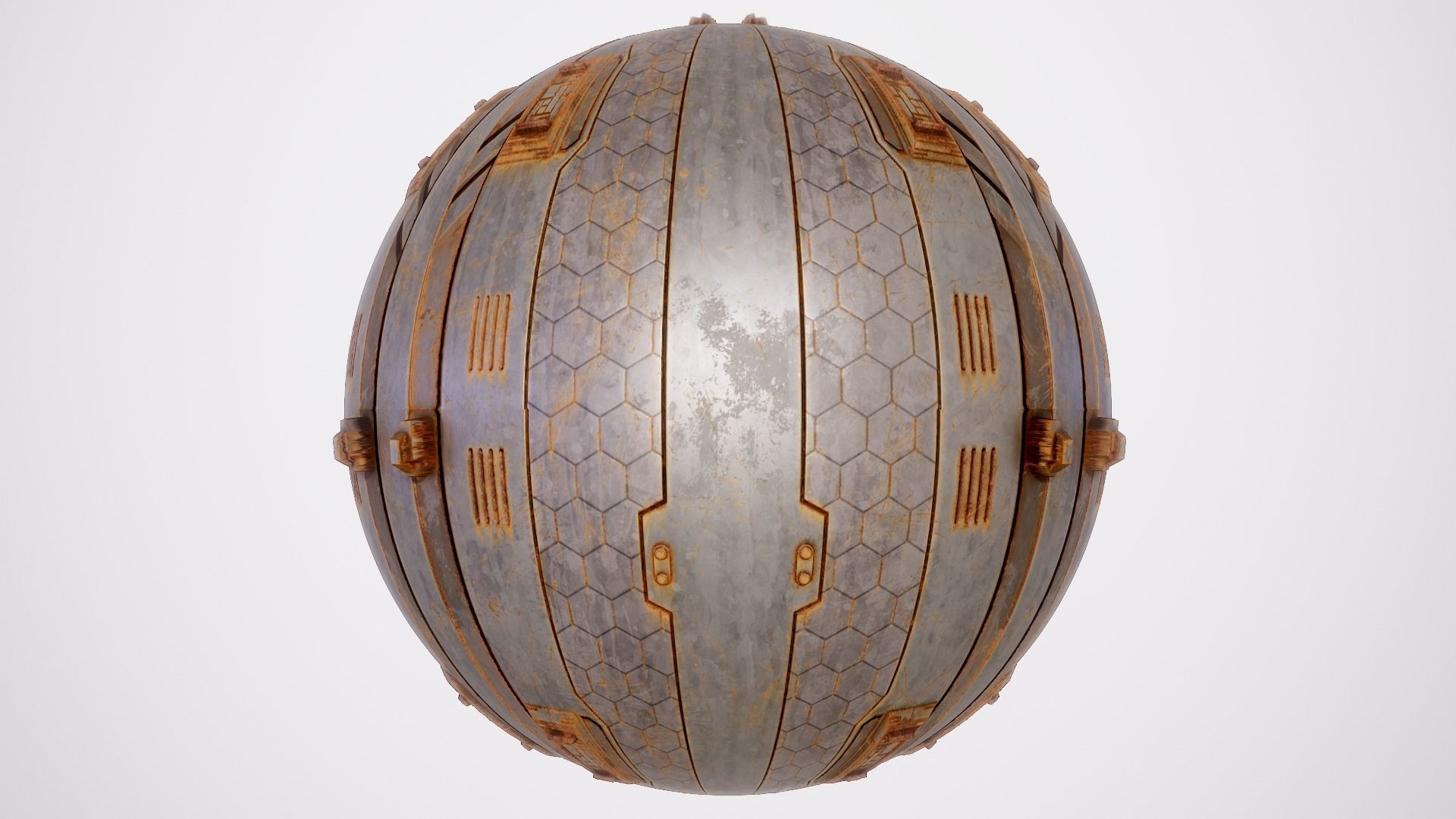 PBR Sci-Fi Texture Pack 06 Low-poly 3D model_4