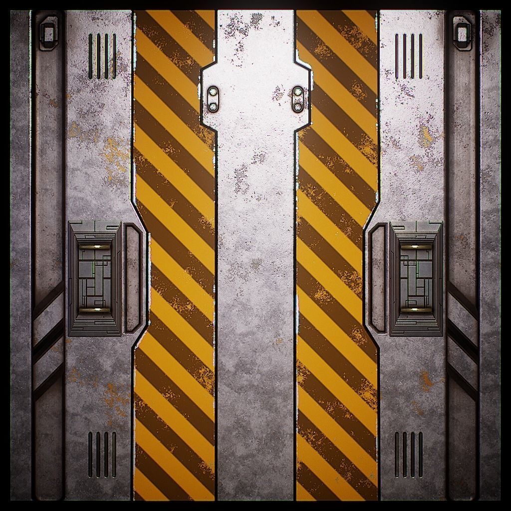 PBR Sci-Fi Texture Pack 06 Low-poly 3D model_14