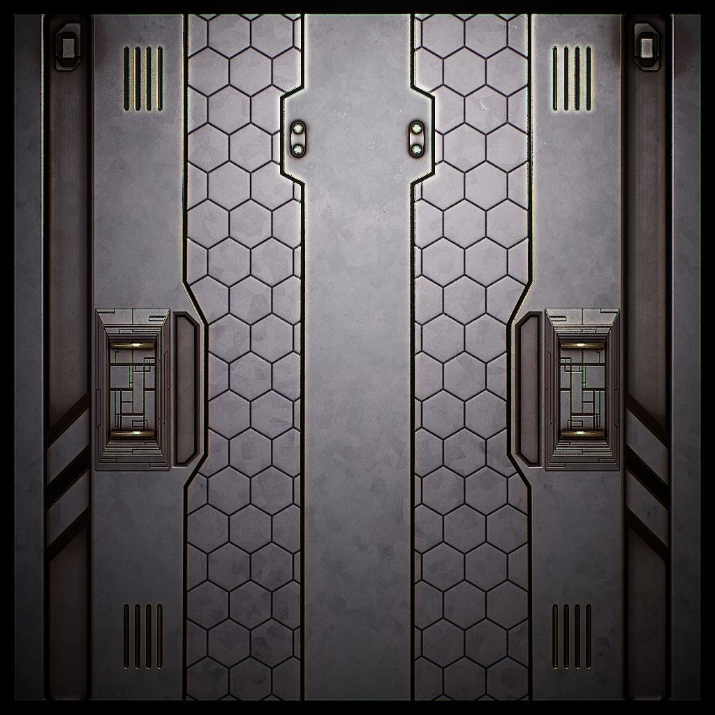 PBR Sci-Fi Texture Pack 06 Low-poly 3D model_2