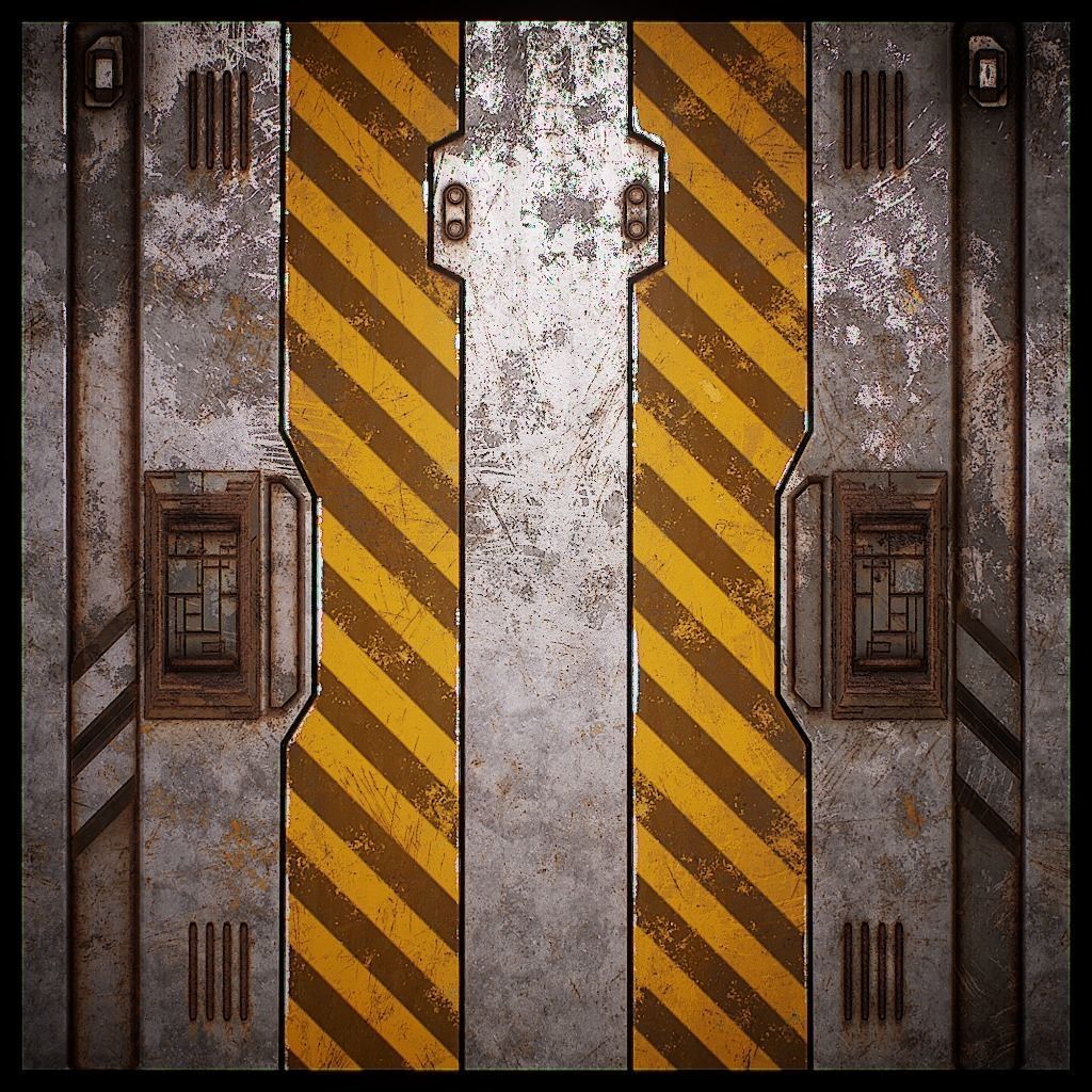 PBR Sci-Fi Texture Pack 06 Low-poly 3D model_17