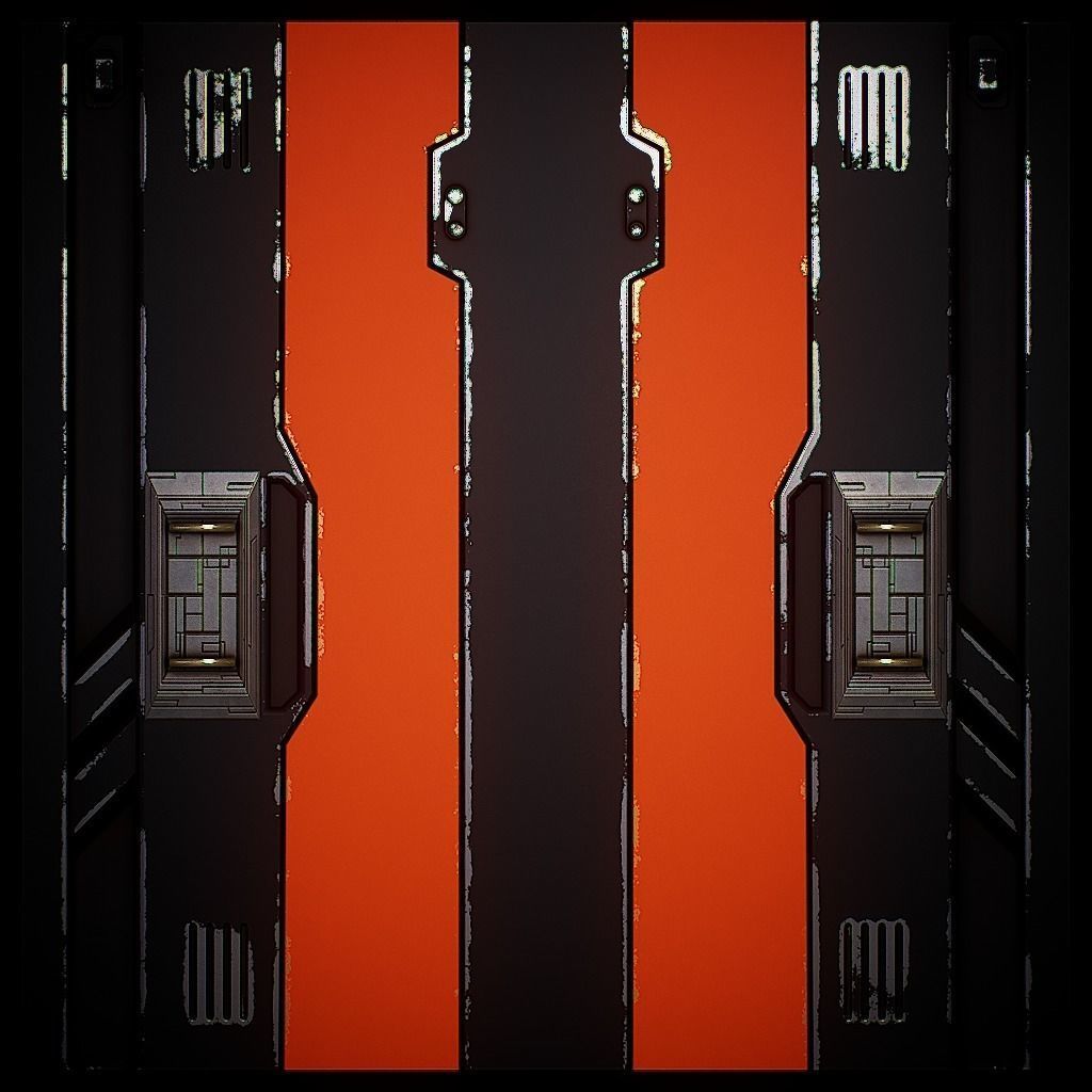 PBR Sci-Fi Texture Pack 06 Low-poly 3D model_8