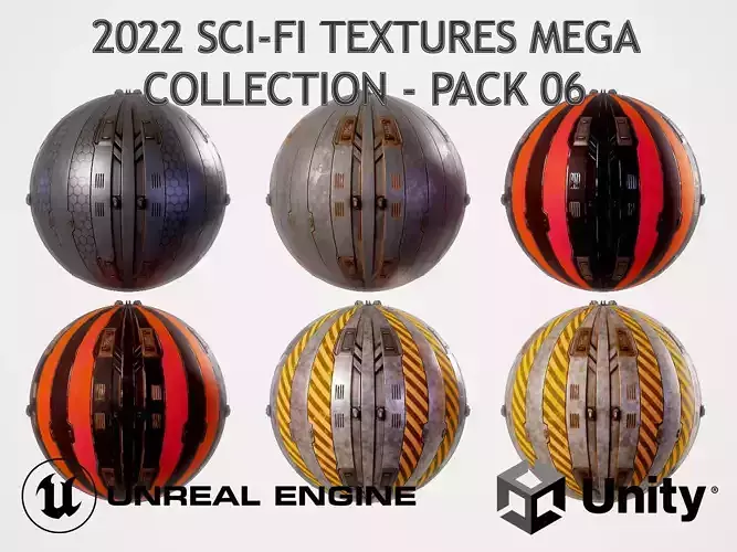 PBR Sci-Fi Texture Pack 06 Low-poly 3D model