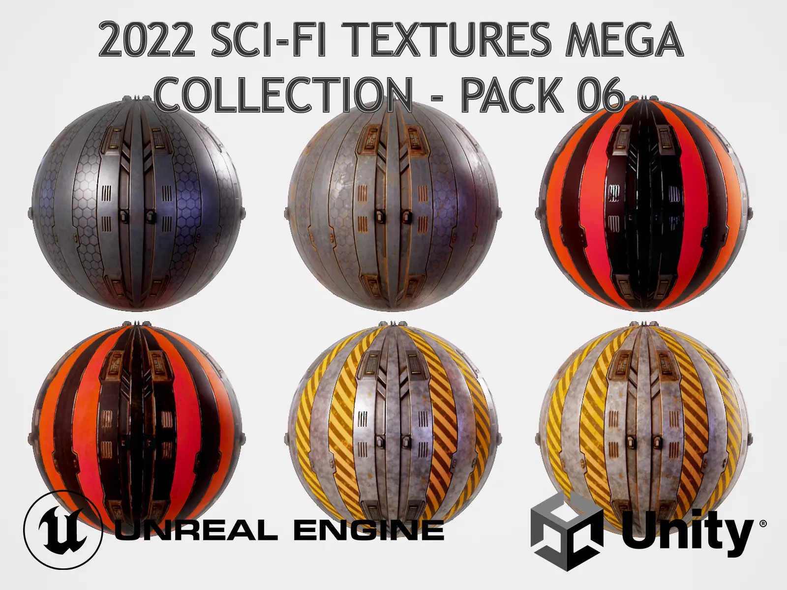 PBR Sci-Fi Texture Pack 06 Low-poly 3D model_0