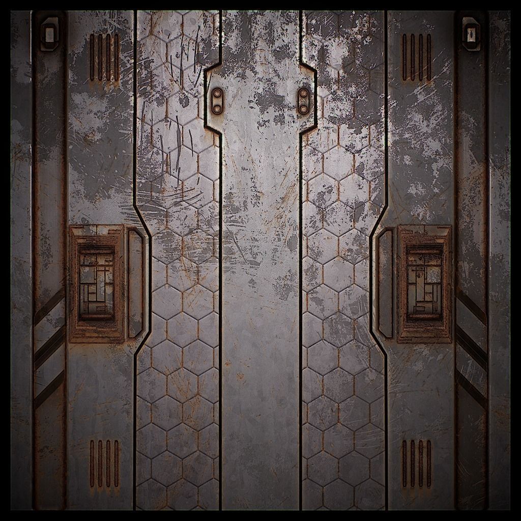 PBR Sci-Fi Texture Pack 06 Low-poly 3D model_5