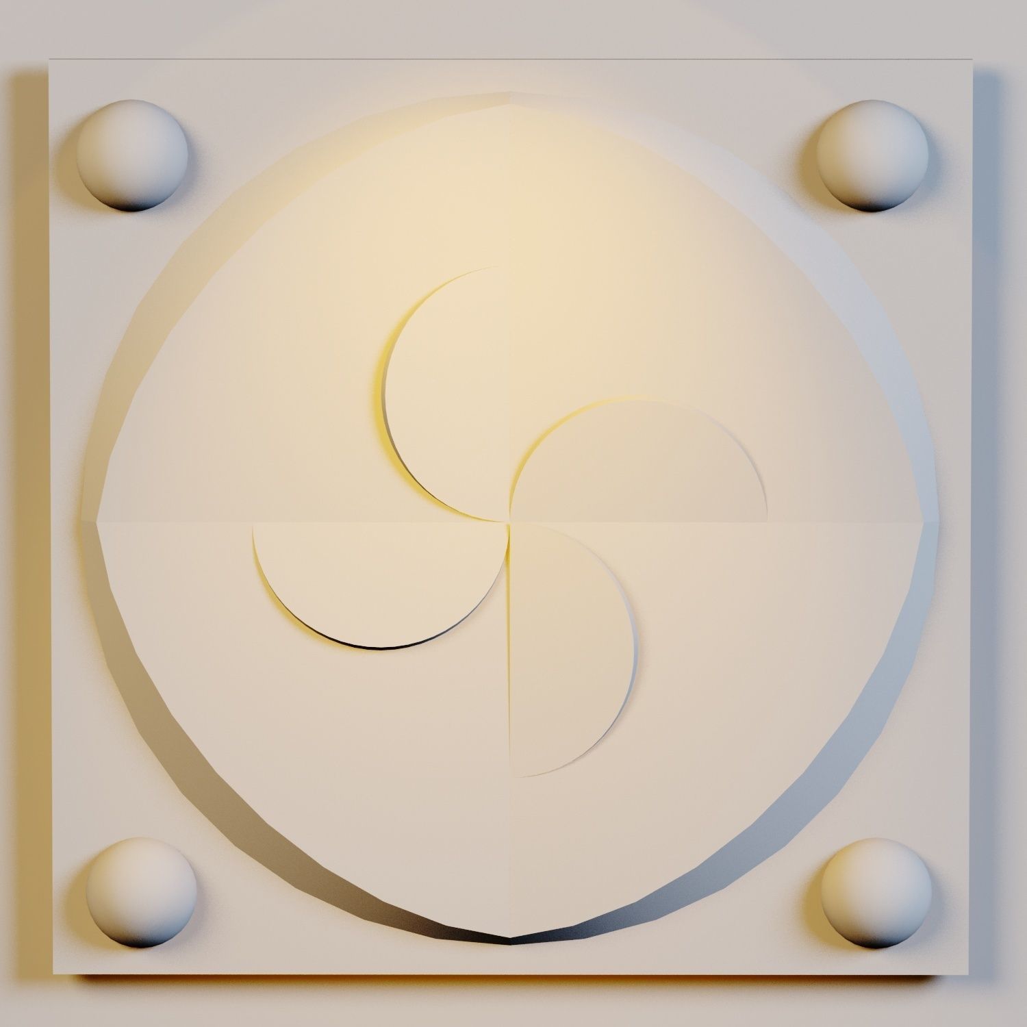 3d wall panel set 03 Low-poly 3D model_4