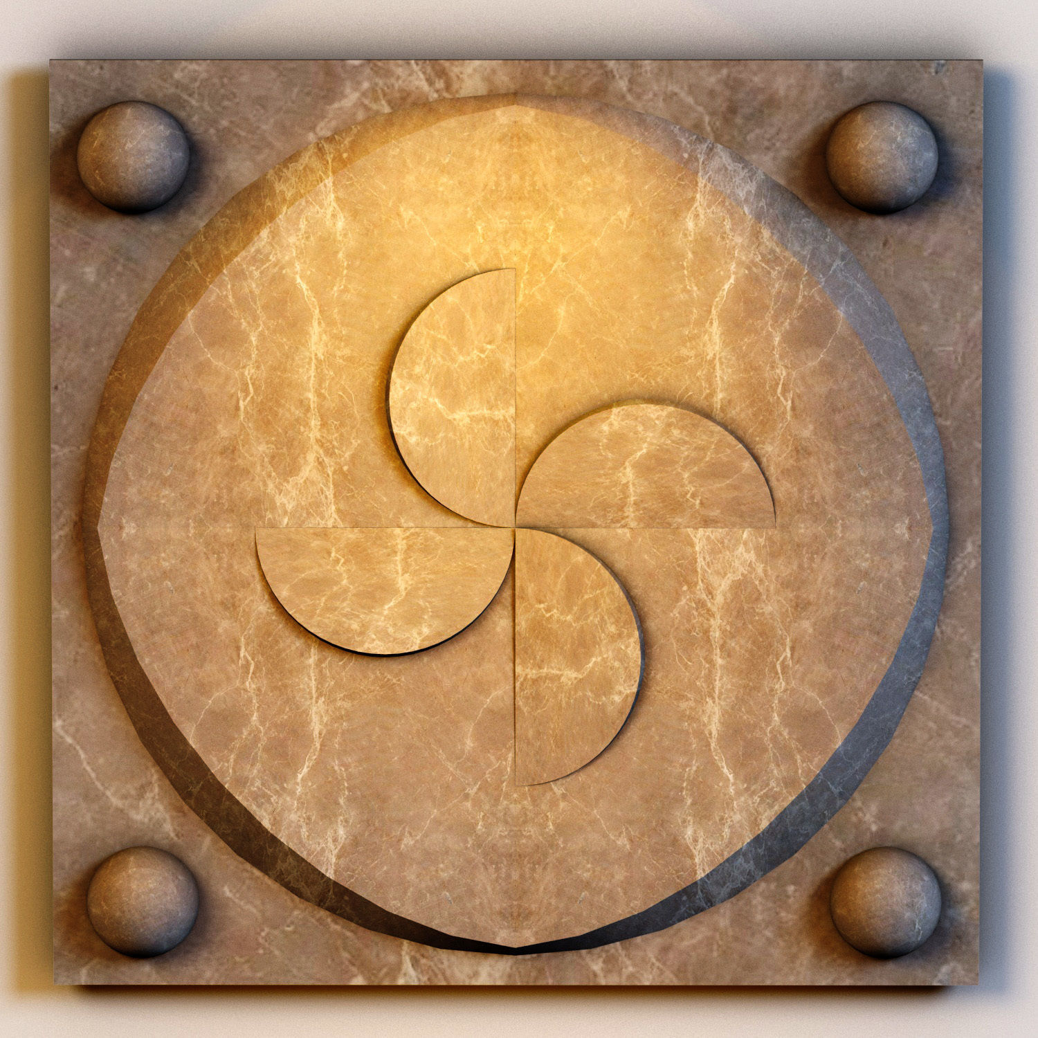 3d wall panel set 03 Low-poly 3D model_1