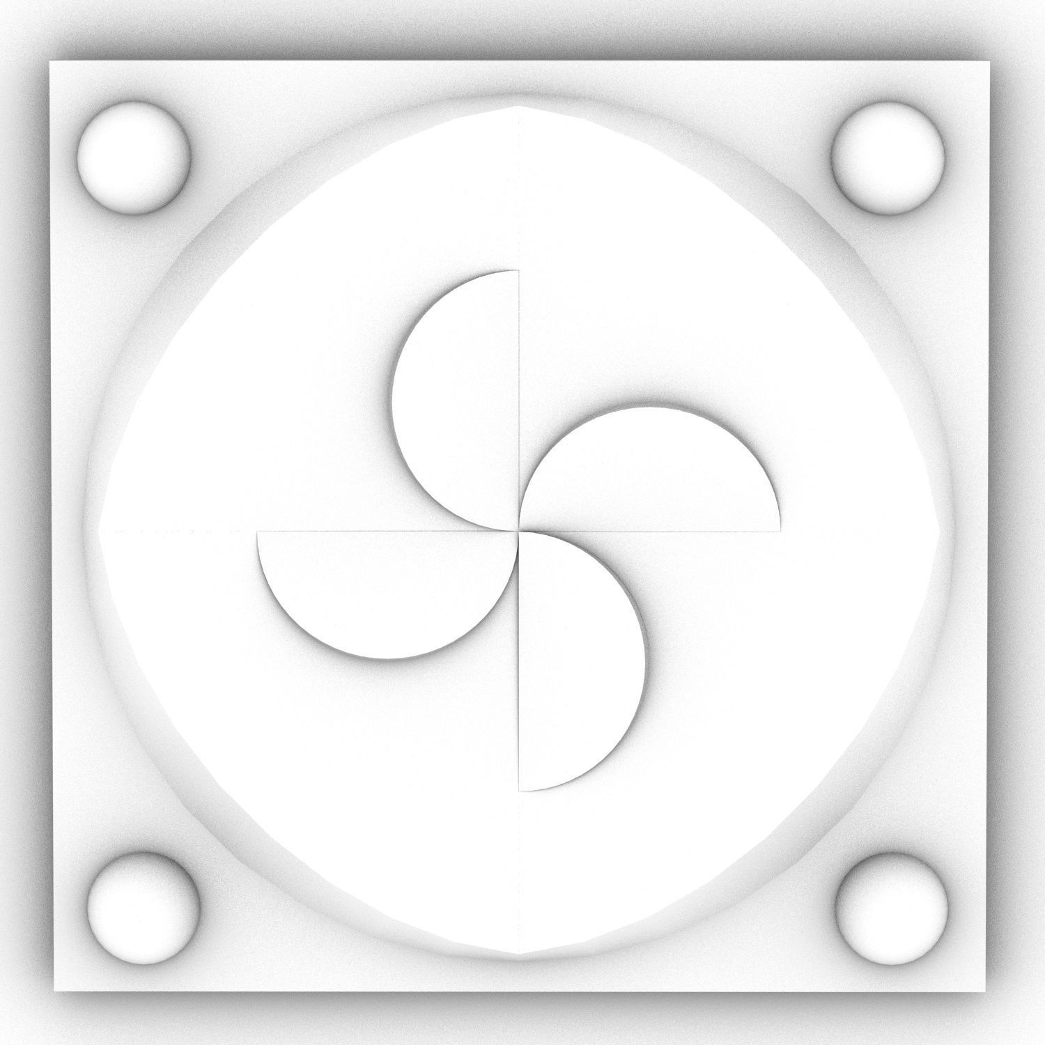 3d wall panel set 03 Low-poly 3D model_5