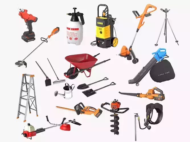 Garden Tools Pack 3D Model Collection