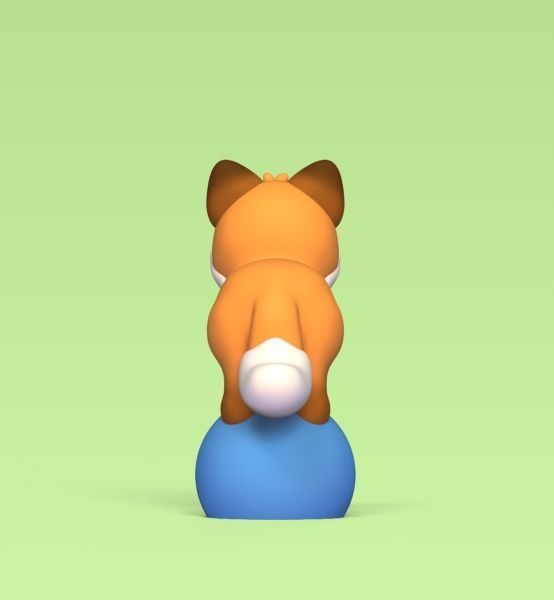 Fox on the Ball 3D print model_3