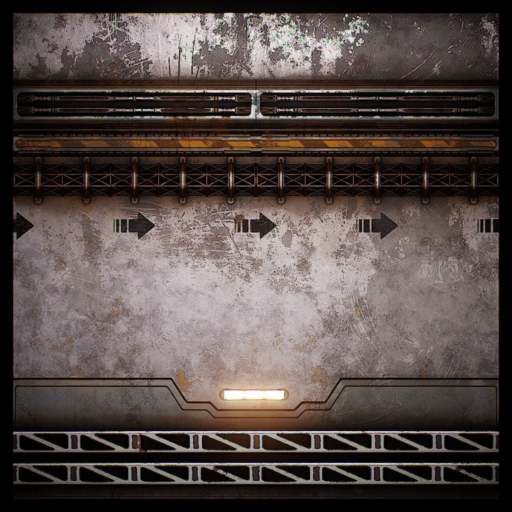 PBR Sci-Fi Texture Pack 07 Low-poly 3D model_5