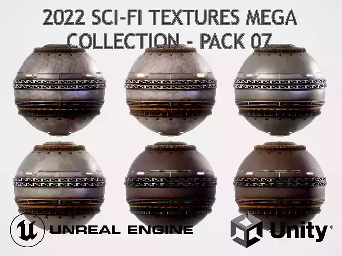 PBR Sci-Fi Texture Pack 07 Low-poly 3D model