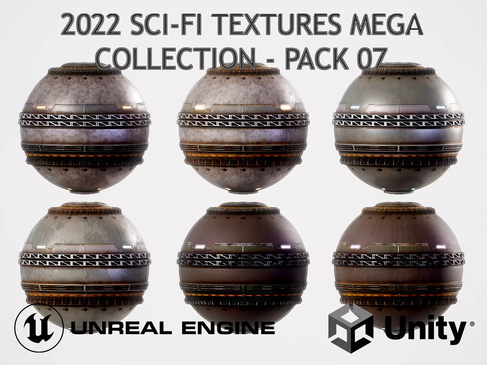 PBR Sci-Fi Texture Pack 07 Low-poly 3D model_0