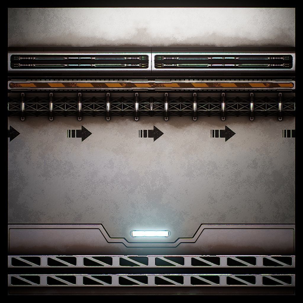 PBR Sci-Fi Texture Pack 07 Low-poly 3D model_8