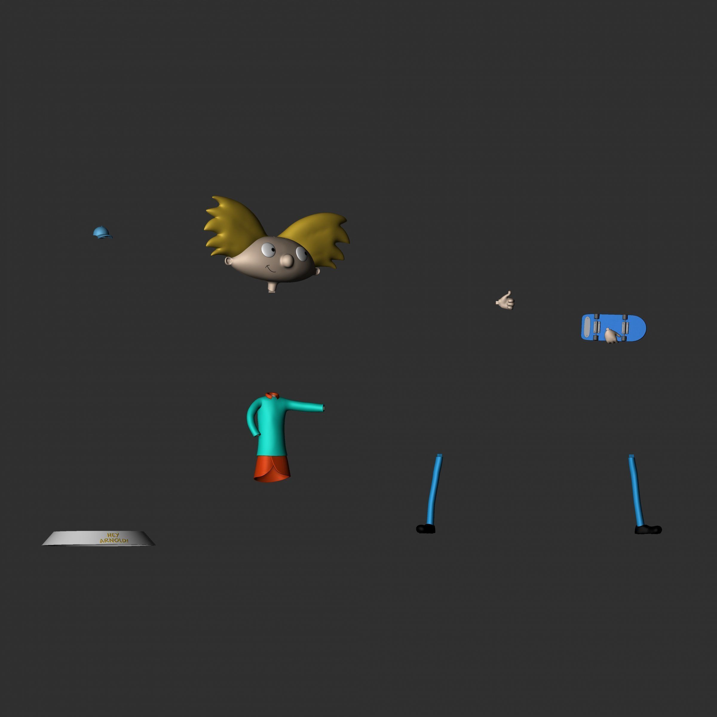 Hey Arnold - Fan Art - Arnold 3D print model_2