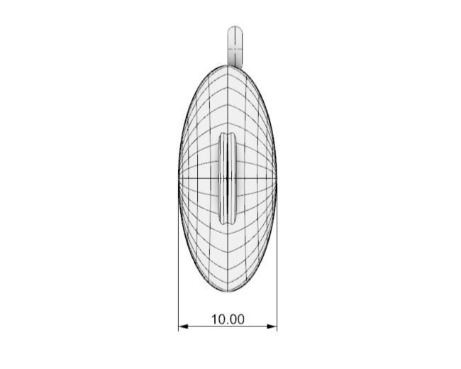 Rectangular locket with integrated hinge and clasp - 23mm x 18mm 3D print model_8