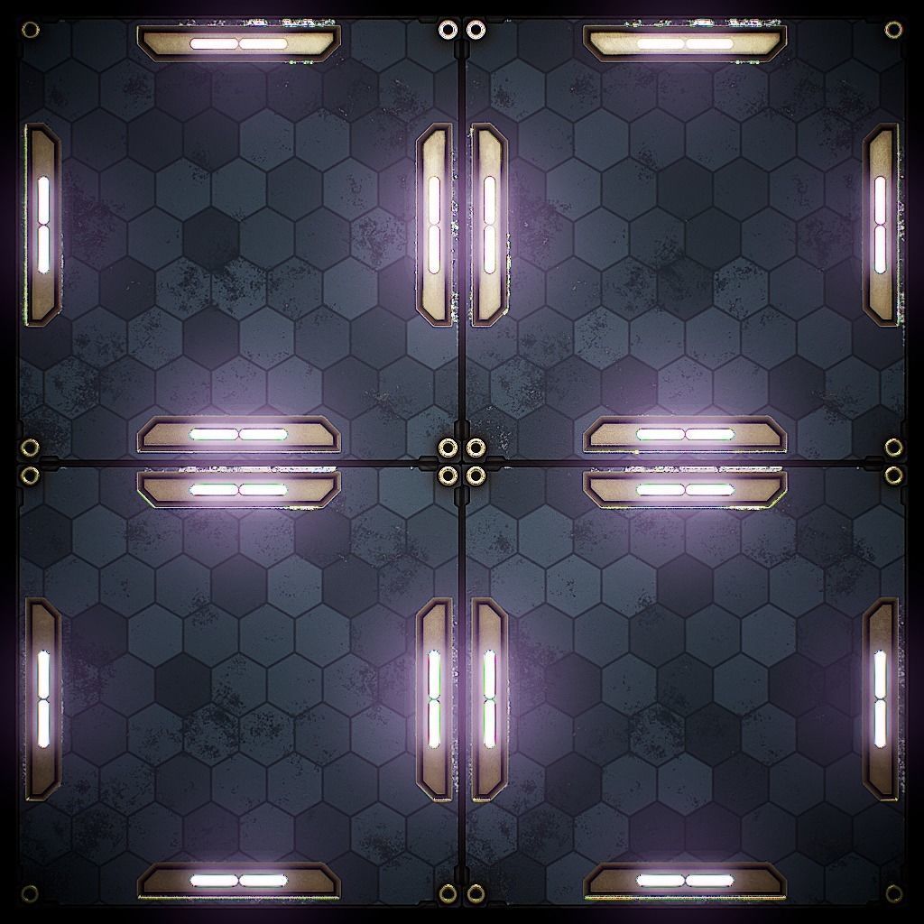 PBR Sci-Fi Texture Pack 08 Low-poly 3D model_8