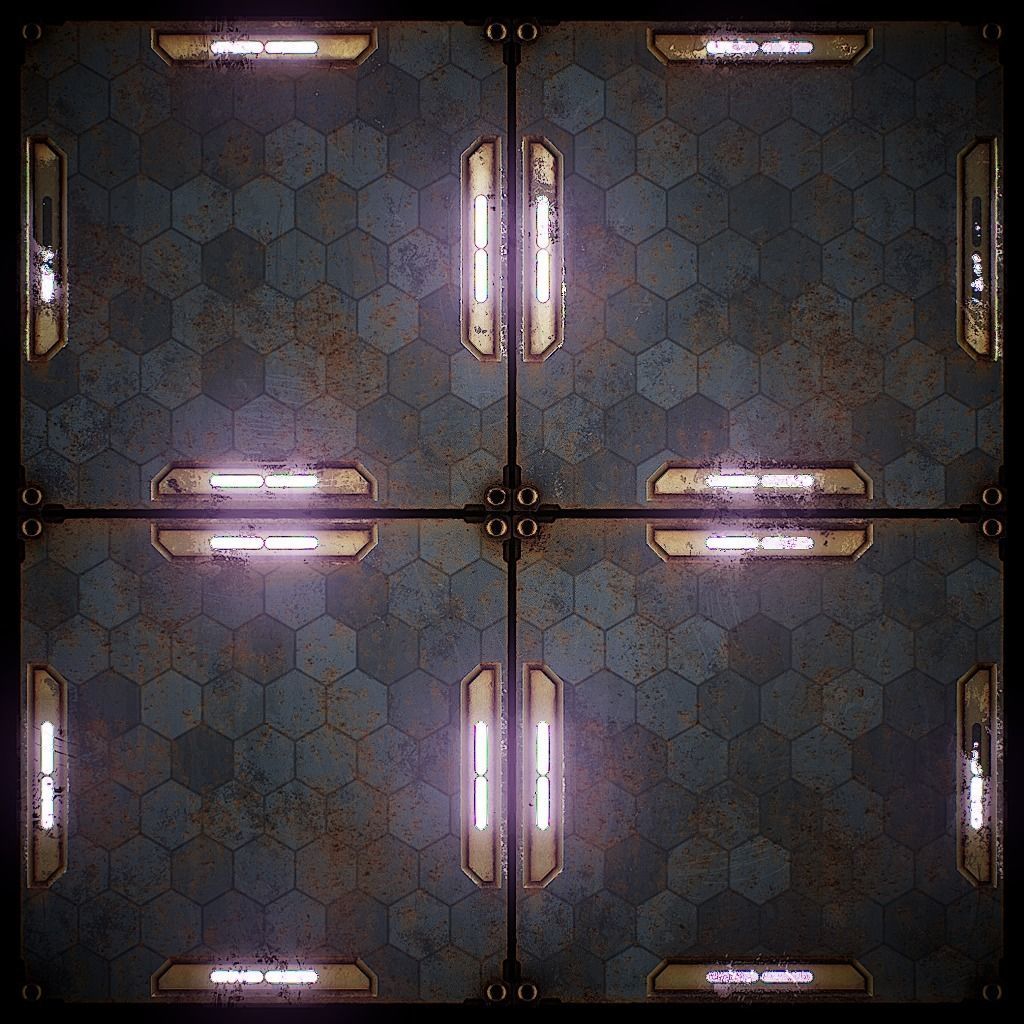 PBR Sci-Fi Texture Pack 08 Low-poly 3D model_11