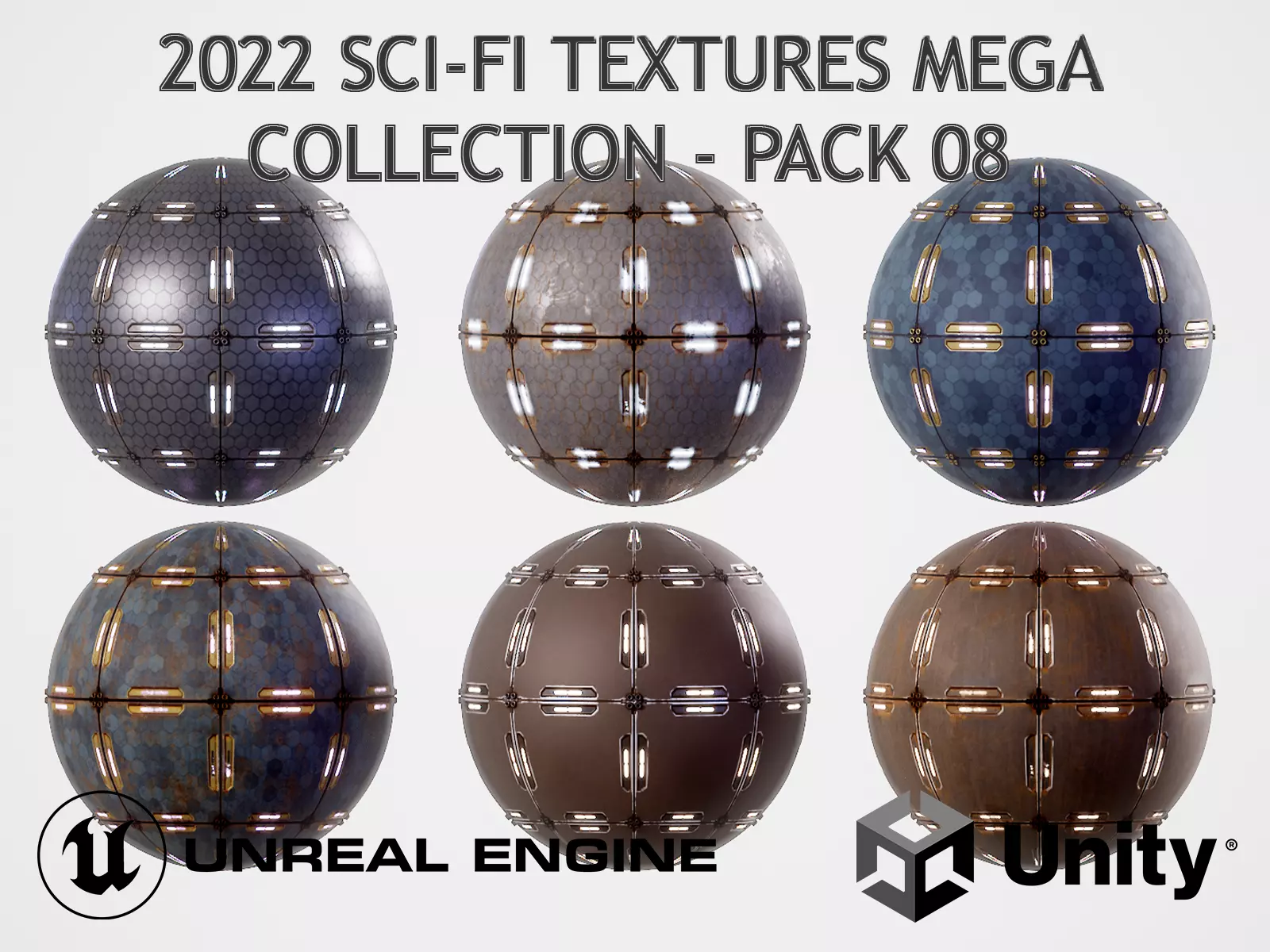 PBR Sci-Fi Texture Pack 08 Low-poly 3D model_0