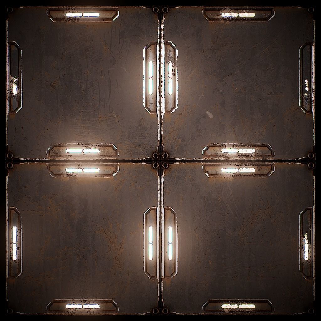 PBR Sci-Fi Texture Pack 08 Low-poly 3D model_17