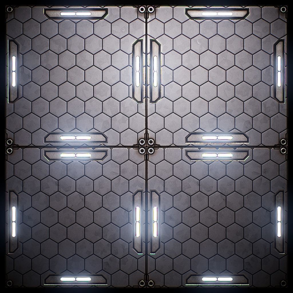 PBR Sci-Fi Texture Pack 08 Low-poly 3D model_2